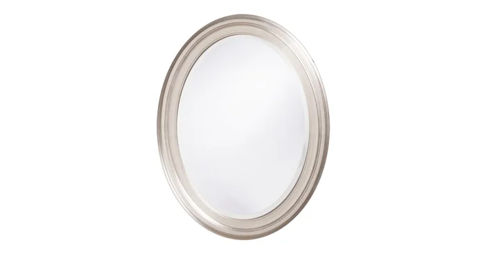 Roseto George 25″ W x 33″ H Oval Wood Framed Bathroom Mirror