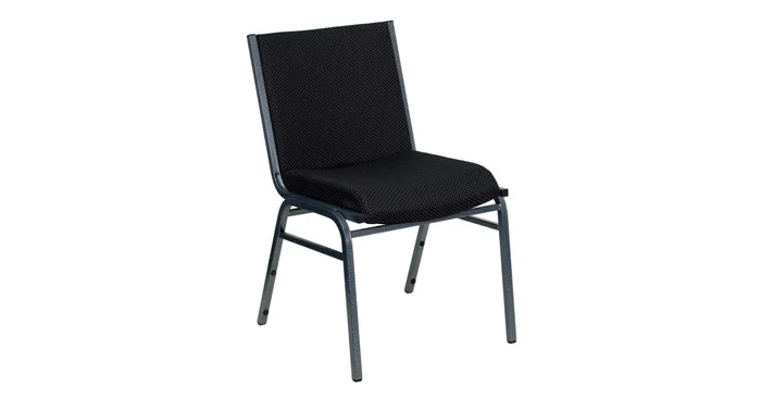 Roseto Hercules 20″ Wide Upholstered Stacking Side Chair with Ganging Bracket