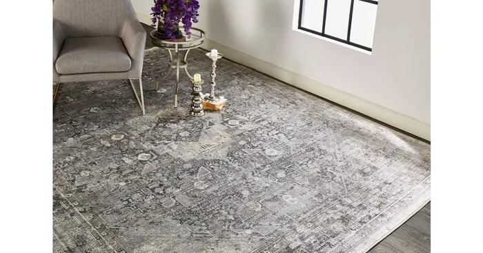 Roseto Realm 9-1/2′ x 12-1/2′ Cotton and Viscose Moroccan and Tribal Rectangle Area Rug From the Salem Collection