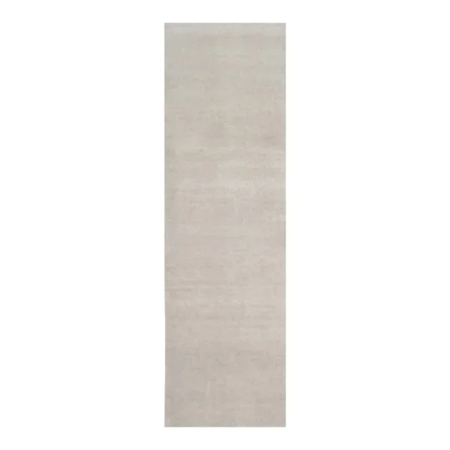 Rug & Kilim’s Oversized Contemporary Textural Solid Rug in Ivory Tones – 3×10