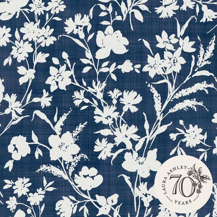 Rye Wallpaper – Midnight Seaspray Blue