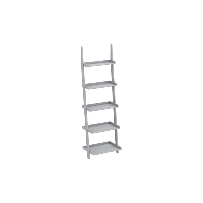 S & Co. Wall Shelf 70H Light Grey 5 Tier With Borders