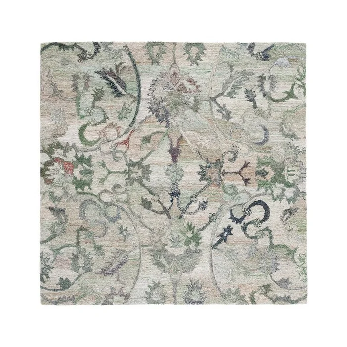 Safavieh Anatolia 401 Rugs, Sage / Beige, 6′ X 6′ , Square