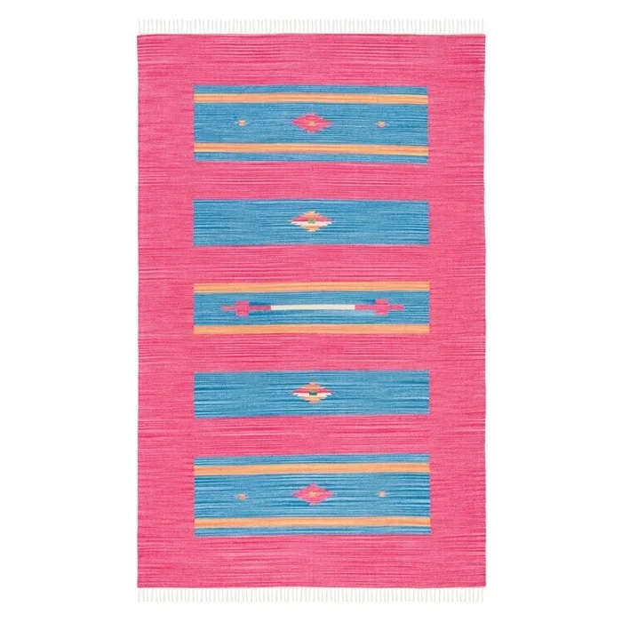 Safavieh Montauk 551 Rugs, Red / Blue, 5′ X 8′, Medium Rectangle