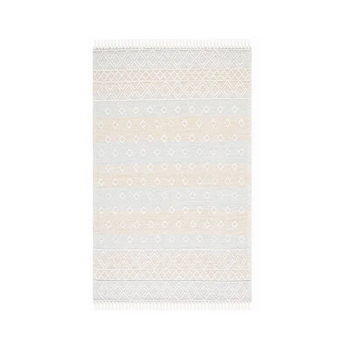 Safavieh Vermont 252 Rugs, Light Blue / Yellow, 6′ X 9′, Medium Rectangle