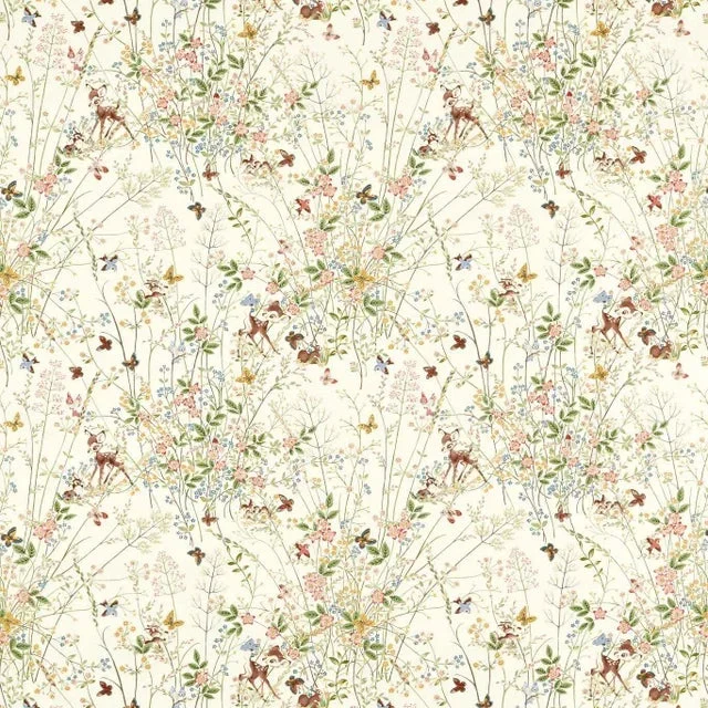 Sanderson Bambi Fabric in Sugared Almonds