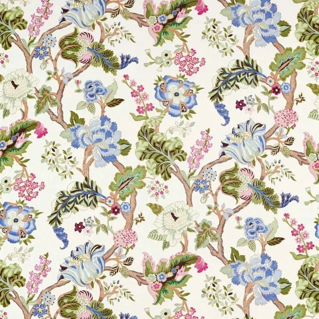 Sanderson Fusang Tree Fabric in Peacock Blue