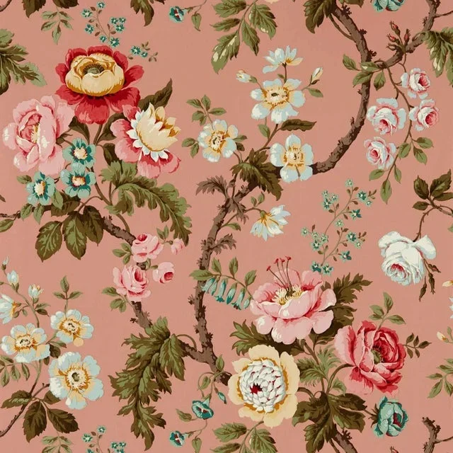 Sanderson Hykenham Wallpaper in French Rose