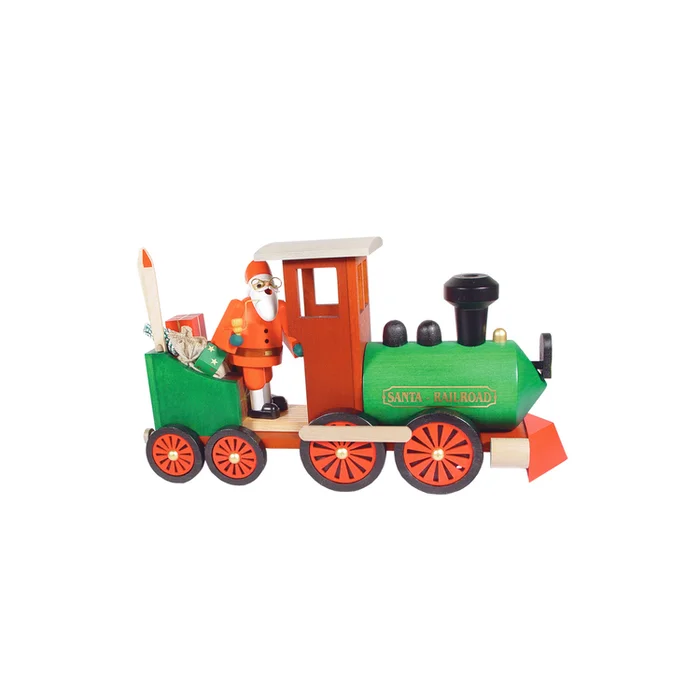 Santa Incense Burner Train Shape with Smoke Effect & Presents