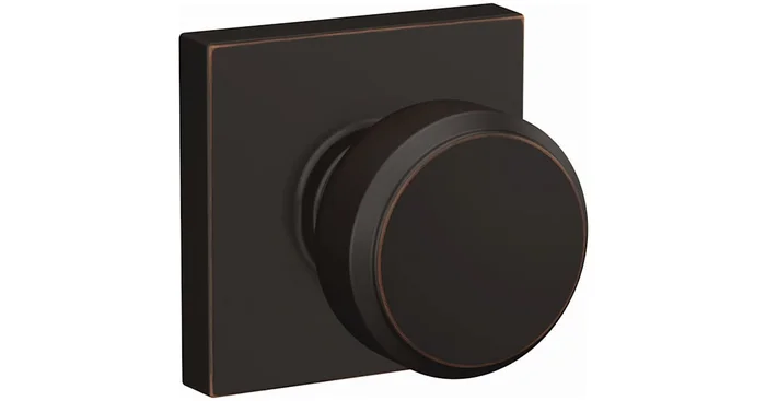 Schlage Bowery Passage Door Knob Set with Collins Trim