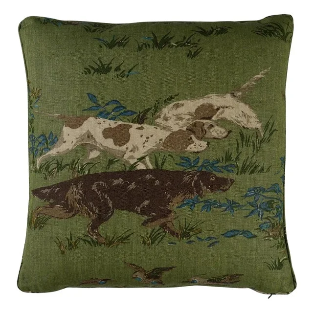 Schumacher Pointers Pillow In Meadow