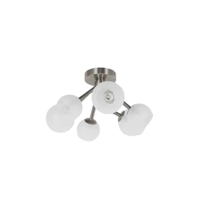Semi-Flush Mount Ceiling Light G9 Socket 6 Bulb Satin Chrome Metal – Dainolite