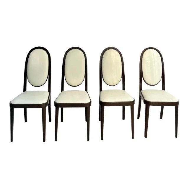 Set of 4 Thonet Dining Chairs Designed by Otto Prutscher