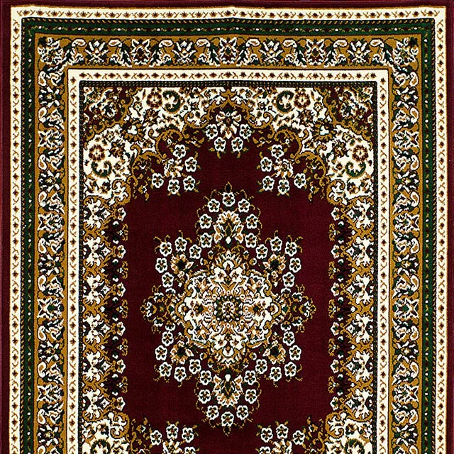 SHINTA Burgundy 5′ X 8′ Area Rug