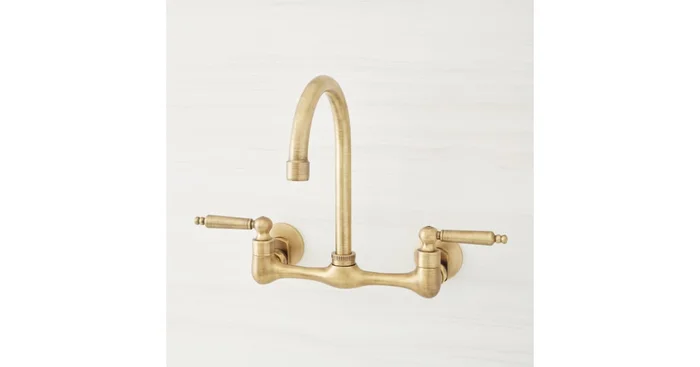 Signature Hardware Jessamy 1.75 GPM Wall-Mounted Widespread Bridge Kitchen Faucet