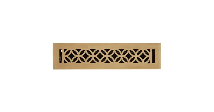 Signature Hardware Pasteur Brass Floor Register – 2-1/4″ x 12″
