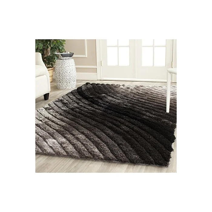 Silver Shag Flokati Rug 5×3 Rectangle