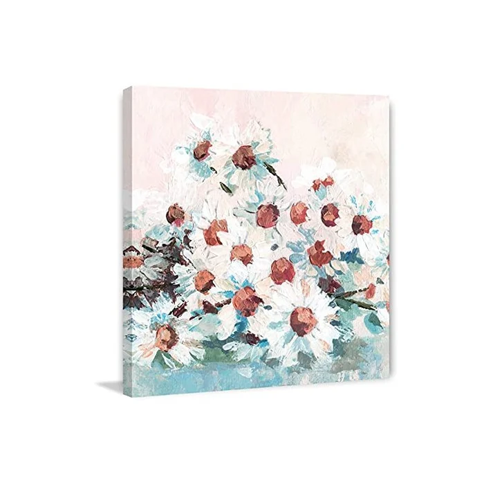 Simple Flowers Painting Print on Wrapped Canvas Artwork Home Decor – Marmont Hill
