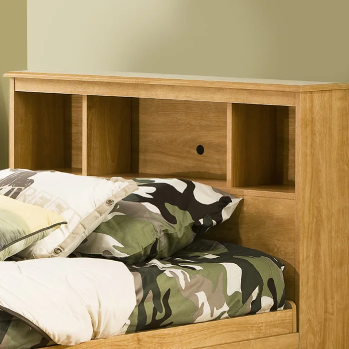 SouthShore Billy Twin Bookcase Headboard in Florence Maple