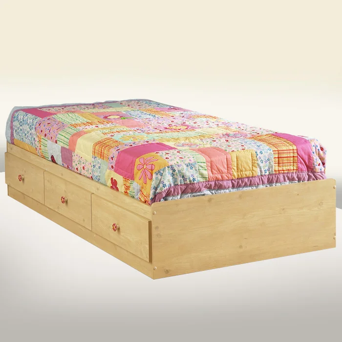 SouthShore Lily Rose Mates Bed in Romantic Pine