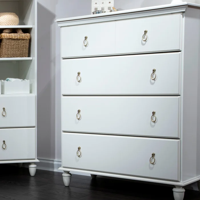 SouthShore Moonlight 4 Drawer Chest in Pure White