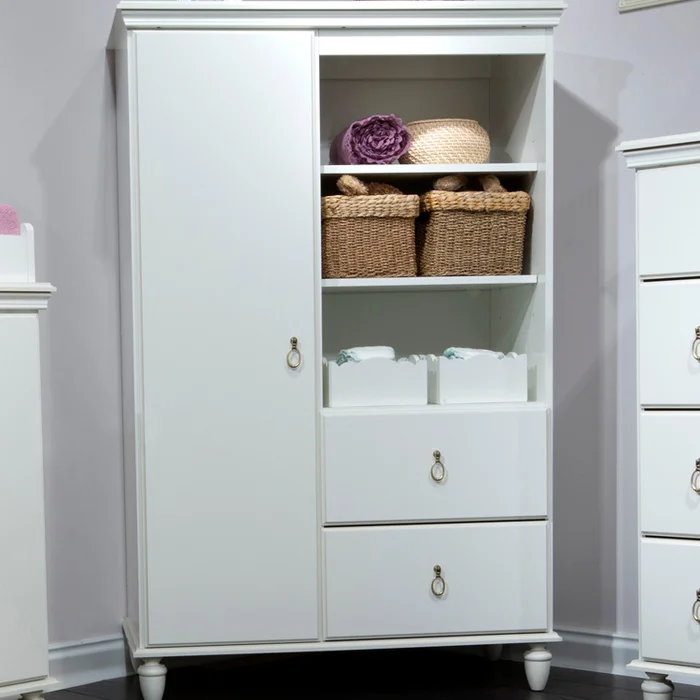 SouthShore Moonlight Door Chest in Pure White