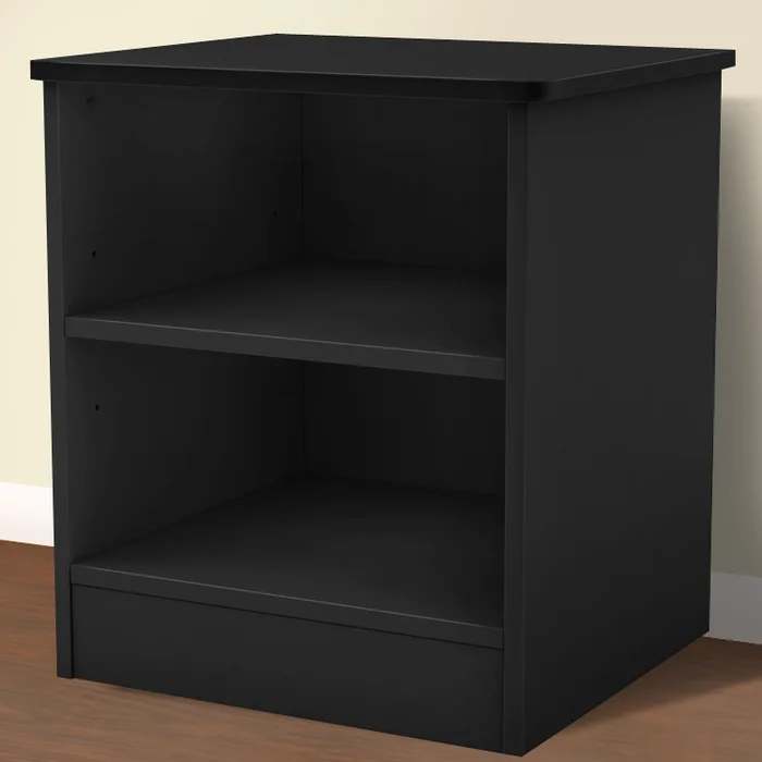 SouthShore Smart Basics Night Stand in Solid Black