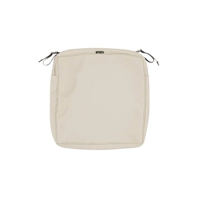 Square Patio Dining Seat Cushion, Antique Beige, 3 Thick, 17W x 17D