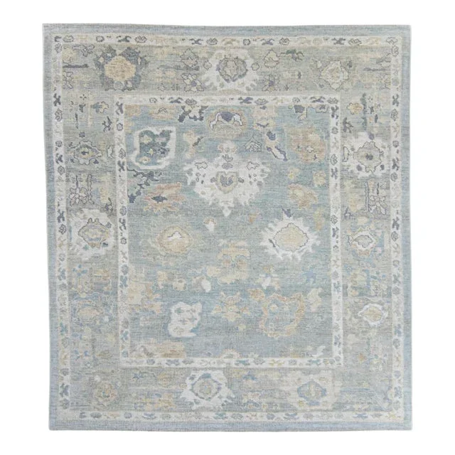 Square Turkish Oushak Rug 9′ x 10′