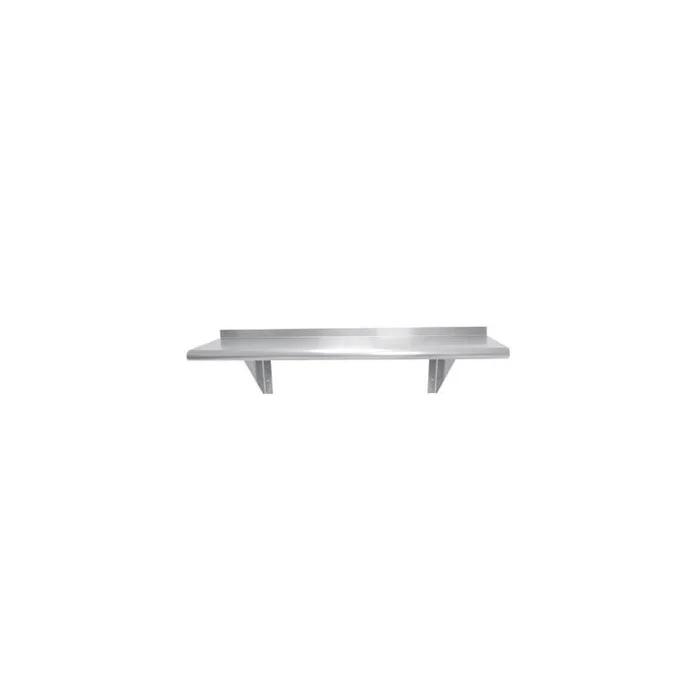 Stainless Steel Wall Shelf with Built-in Hooks & Durable Construction