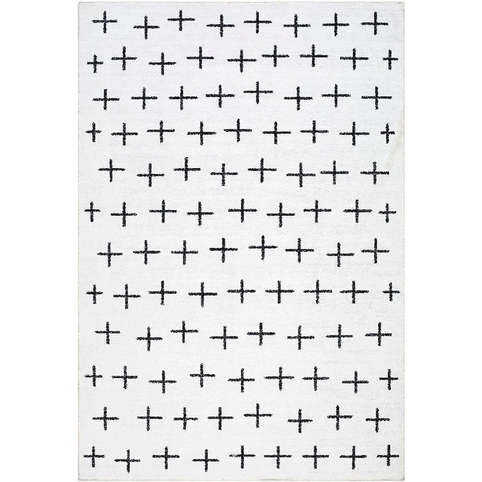 Stephens Modern Off-White Washable Area Rug
