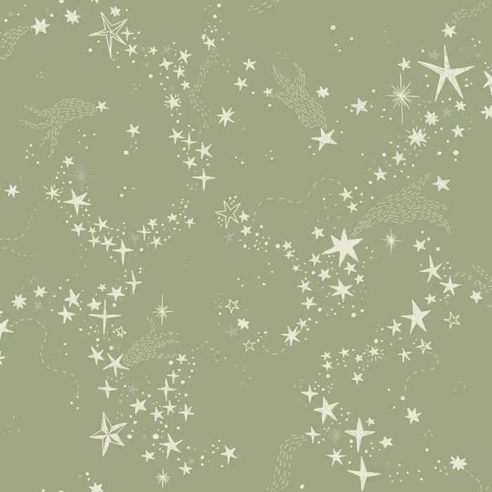 Stjärnorna Wallpaper – Green/Gray