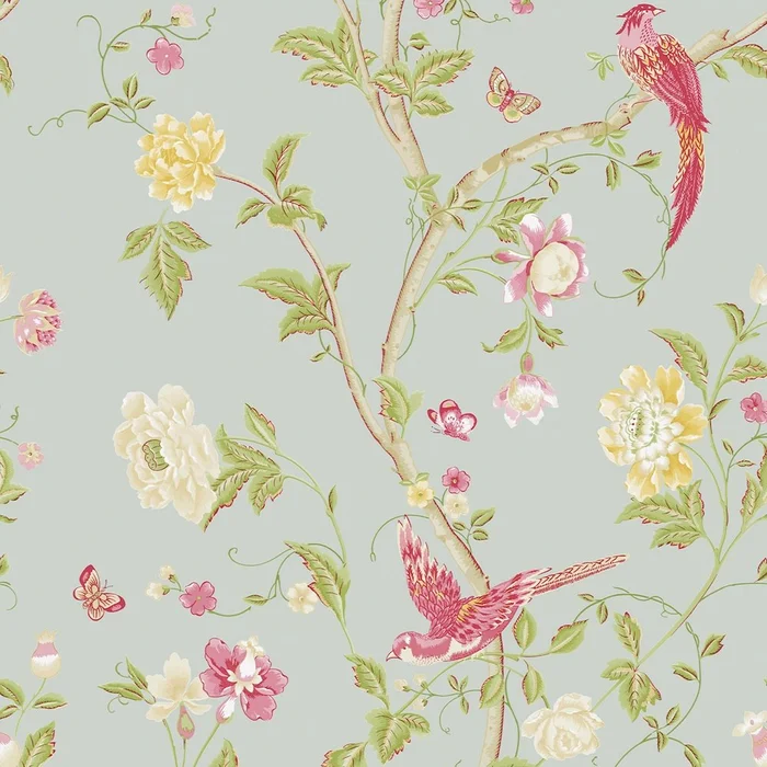 Summer Palace Wallpaper – Duck Egg