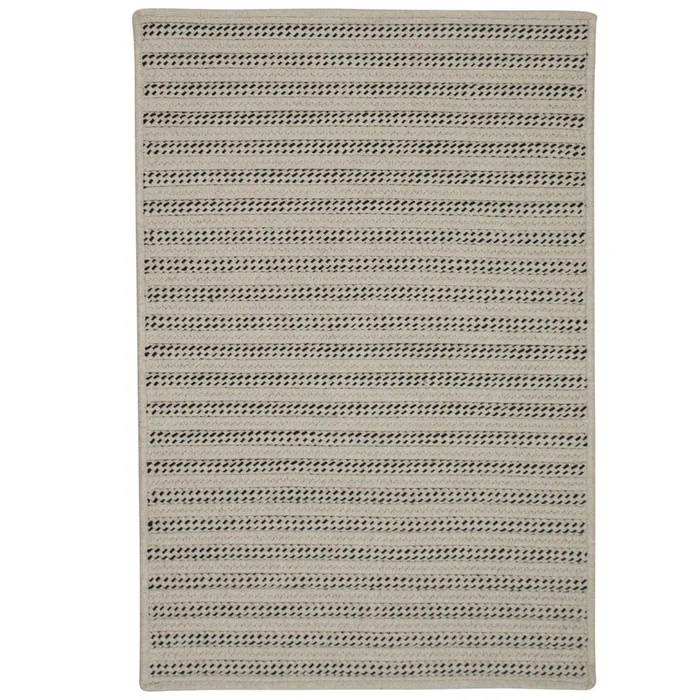 Sunbrella Booth Bay Black Outdoor Braided Rectangular Rugs