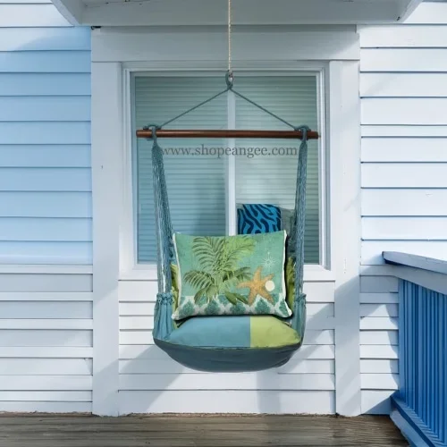 Swing Set 4 piece – Meadow Mist Stripe w/ Starfish and Palm (Item # sws-mm-jm2504)