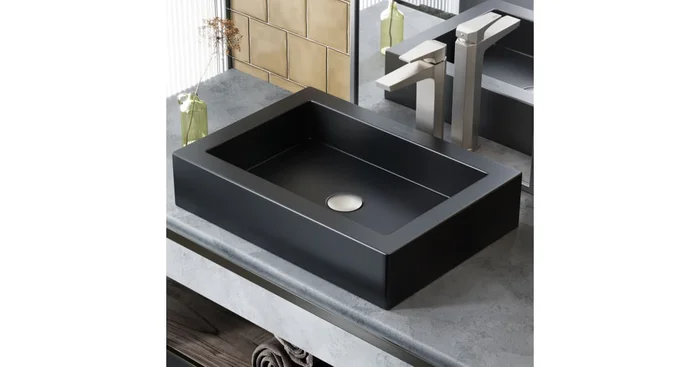 Swiss Madison Voltaire 15-3/4″ Rectangular Ceramic Vessel Bathroom Sink