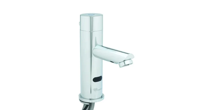 T and S Brass 2.2 GPM 8-3/4″H Single Hole Deck Mounted Electronic Sensor Lavatory Faucet with Integral Spout