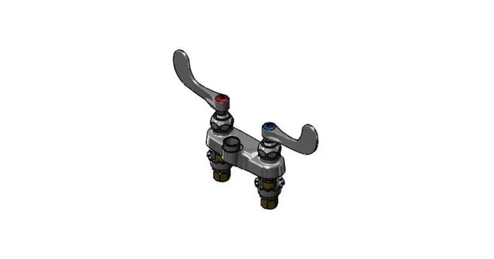 T and S Brass B-0892 with 1/4 Turn Eterna Cartridges with Spring Checks, Swivel Outlet Less Nozzle