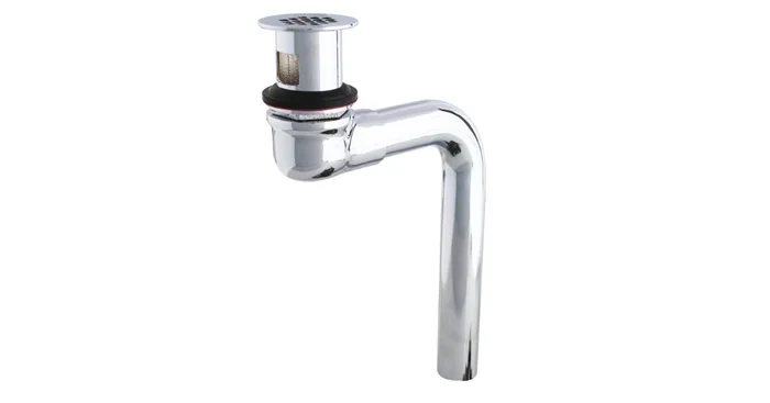 T and S Brass Grid Drain Assembly, Offset, Polished Chrome