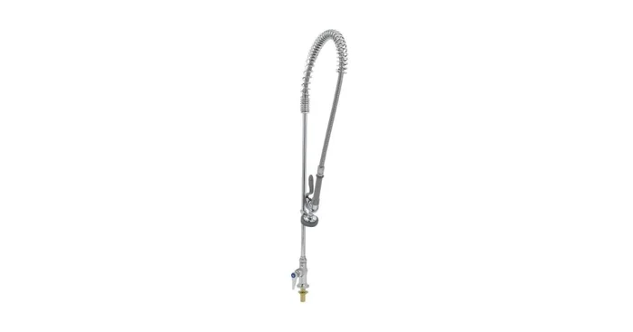 T and S Brass Pre-Rinse, Spring Action, Deck Mount, Single Temp, Lever Handle, B-0107 Spray Valve