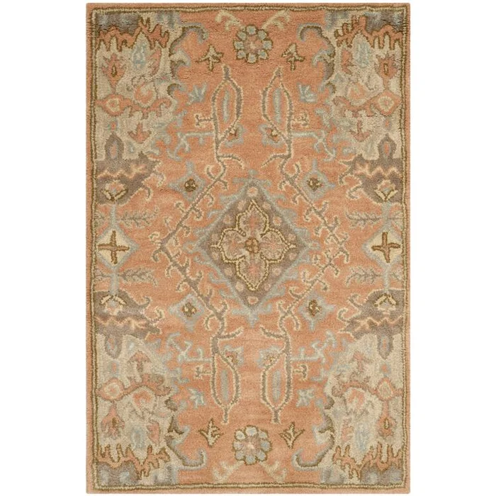 Terracotta Wool Pile Transitional Rug Large Rectangle 12×8’9 – Safavieh