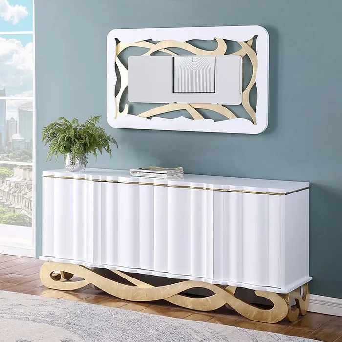Tessa White Console Table