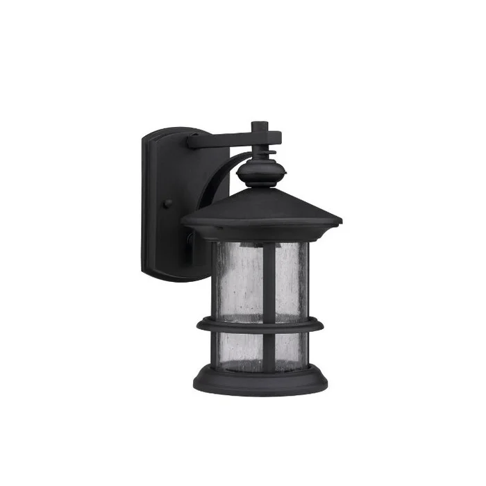 Textured Black Outdoor Wall Sconce Transitional Light Fixture 1 Light – Chloe Lighting