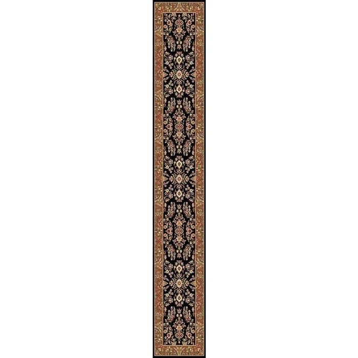 Traditional Black/Tan Polypropylene Rug Runner 2’3×12′ – Safavieh
