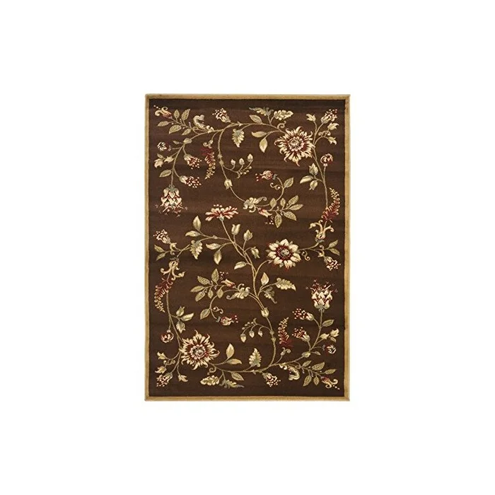 Traditional Polypropylene Rugs Brown Multi Rectangle 12×8’9
