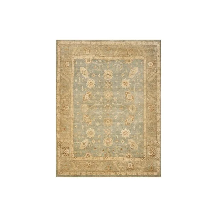 Traditional Rug – Oushak Wool Pile -Light Blue/Beige