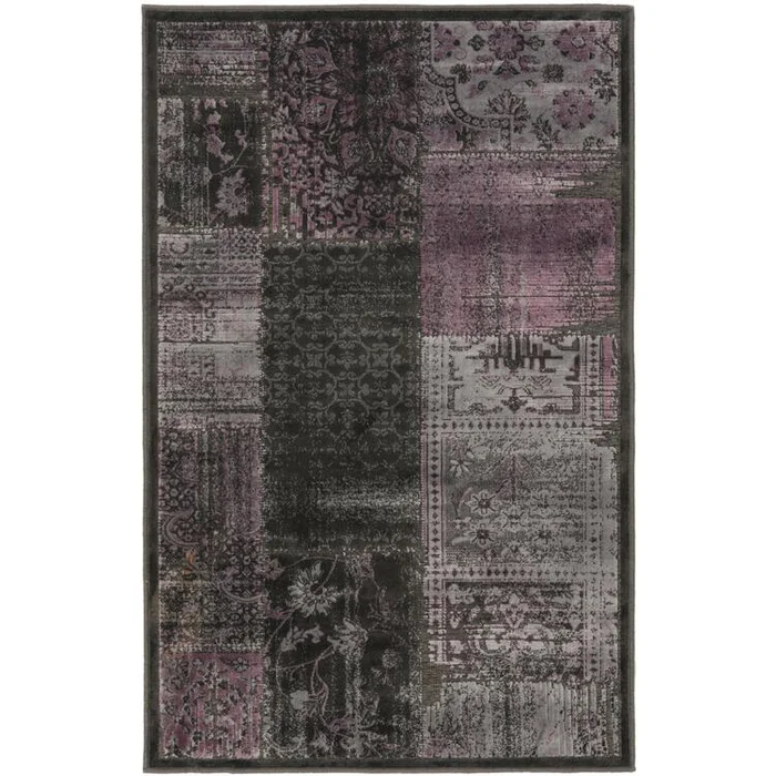 Transitional Charcoal Multi Color Runner Rug 8×22 Viscose Pile – Safavieh