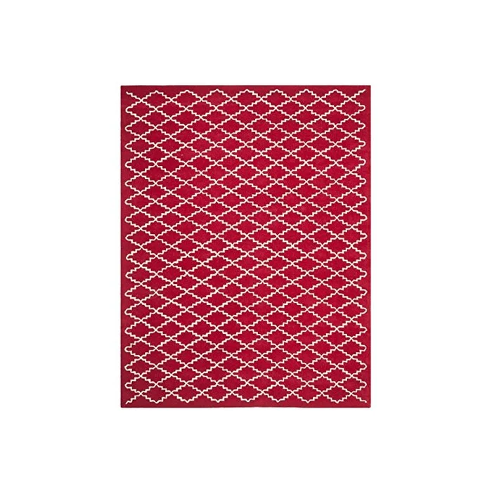 Transitional Rug – Chatham Wool Pile -Red/Ivory Style-B