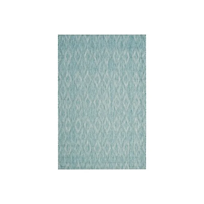 Transitional Rug – Courtyard Polypropylene -Aqua/Aqua Style-B