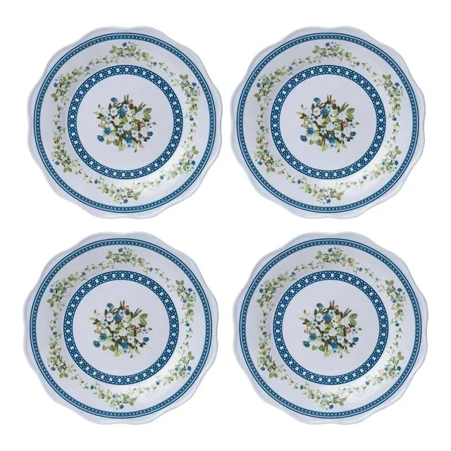 Trellis & Topiary Melamine Dinner Plates, Set of 4